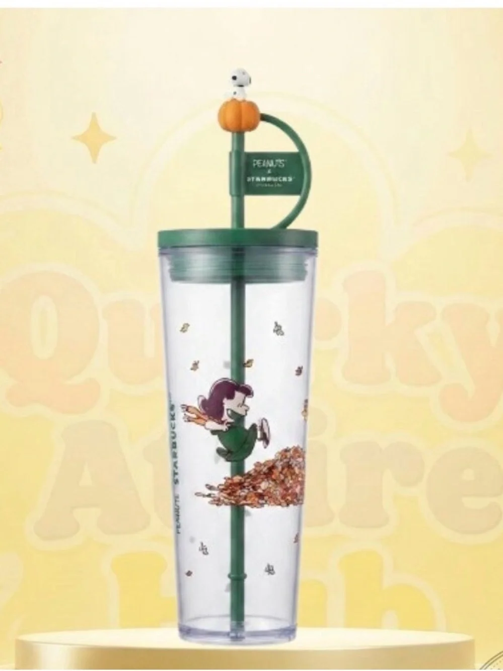 NEW Starbucks Peanuts 24 OZ Pumpkin Tumbler Cold Cup